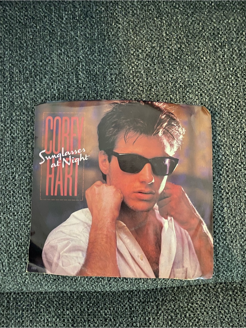 45 RPM Corey Hart "Sunglasses at Night" Vinyl Single Cover - Black Sunglasses